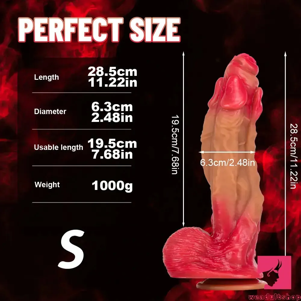 11.22in 12.99in 14.57in Liquid Silicone Fantasy Big Soft Cock Dildo