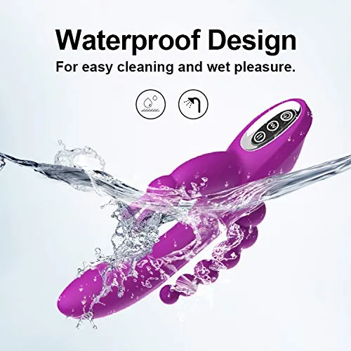 3In1 Massaging AV Wand Rabbit Vibrator With 6 Beads Female Toy