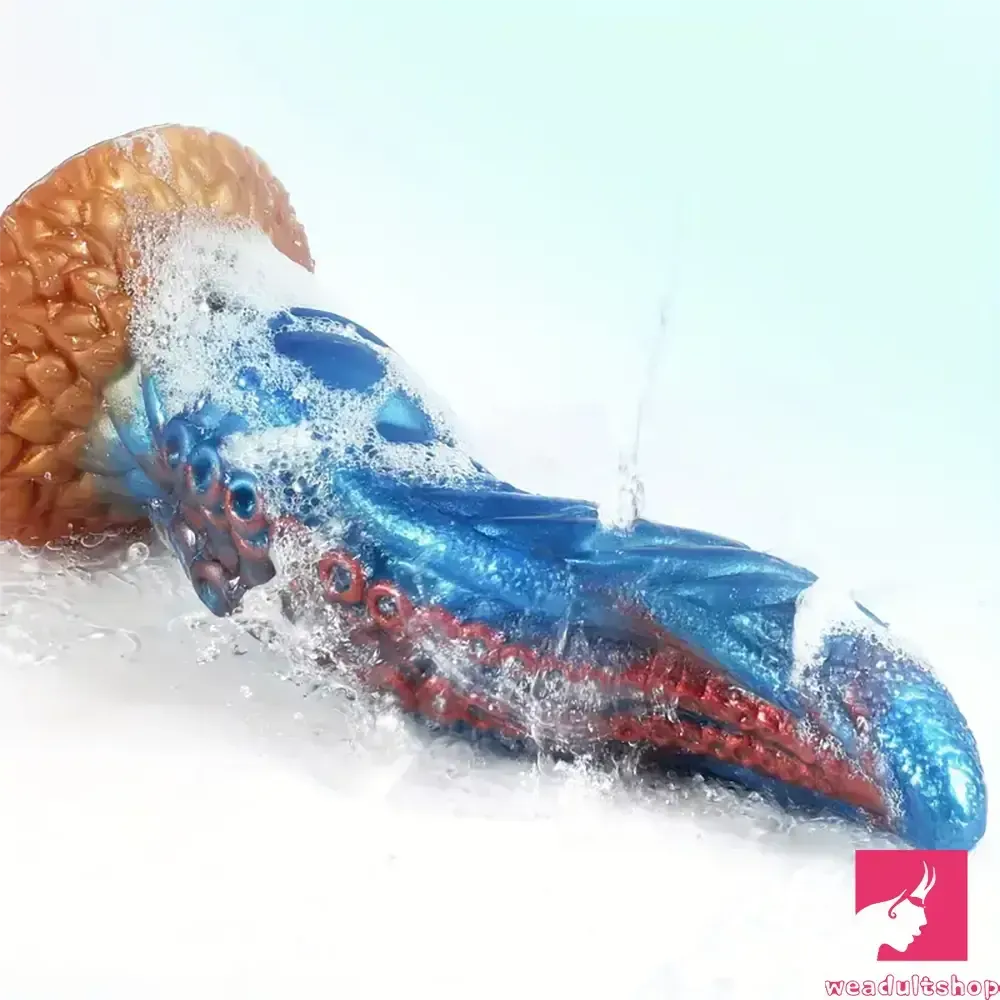 9.4in Silicone Octopus Tentacle Fantasy Thick Big Soft Dildo For Anus