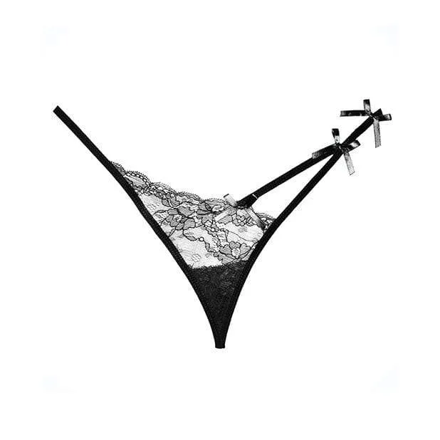Allure Lingerie - Adore Pixie Thong Panty O/S (Black)