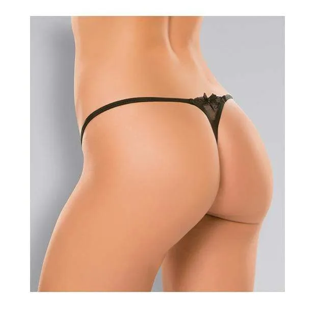 Allure Lingerie - Adore Pixie Thong Panty O/S (Black)