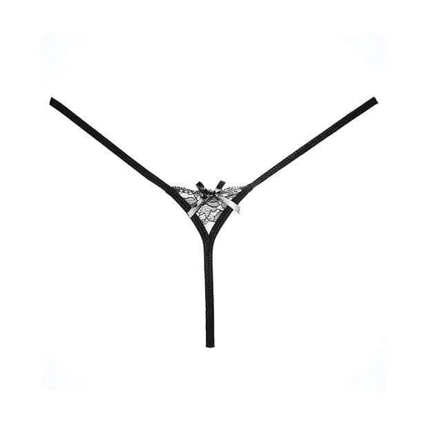 Allure Lingerie - Adore Pixie Thong Panty O/S (Black)