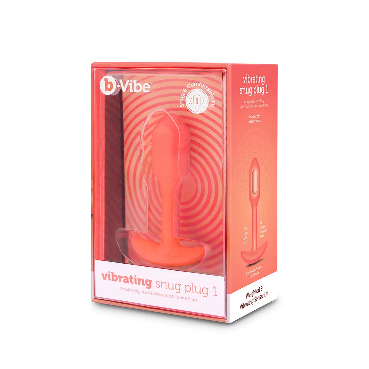 B-Vibe Vibrating Snug Plug 1 Orange Anal Vibrator Prostate Massager Sex Toy