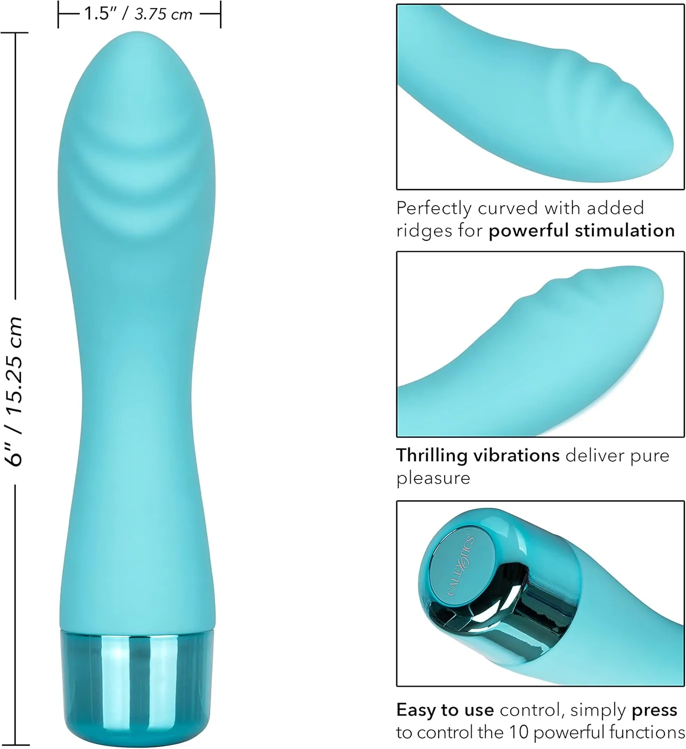 CalExotics Eden Ripple Blue Silicone Vibrator