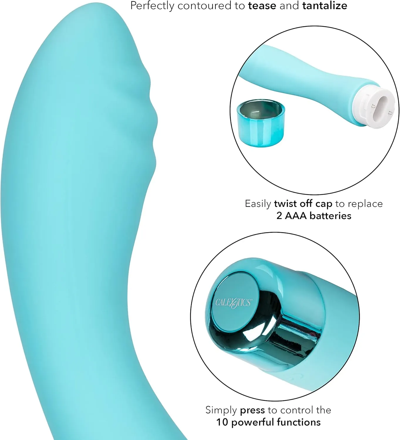 CalExotics Eden Ripple Blue Silicone Vibrator