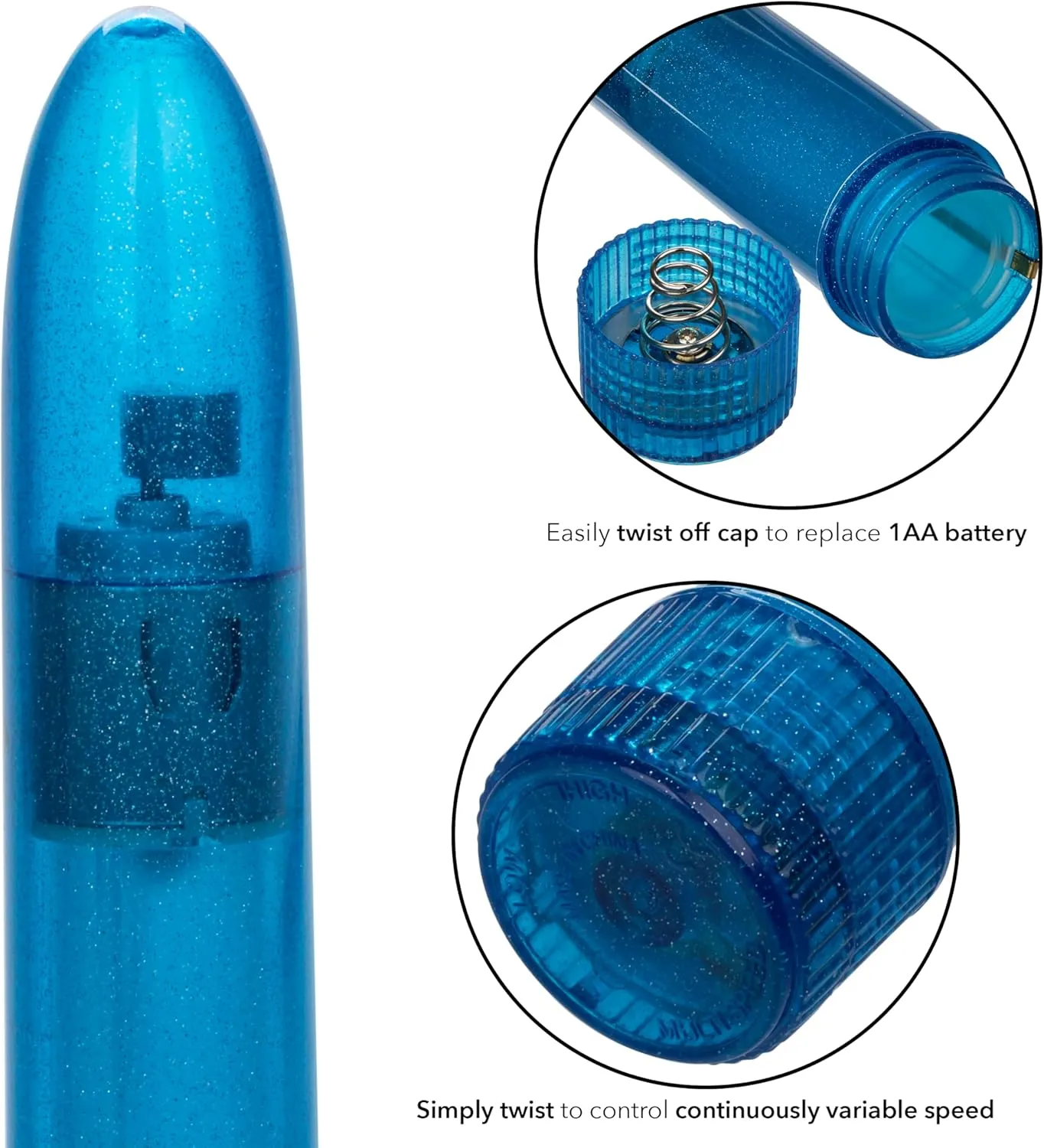Calexotics Shane's World Sparkle Vibe Blue Vibrator