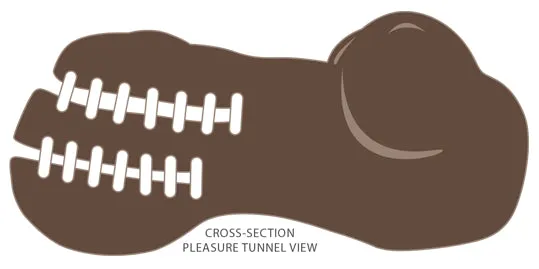 Cloud 9 Mini Body Dual Stroker Pleasure Pussy and  Ass - Brown