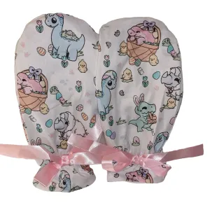 Easter Dinosaur Adult Mittens