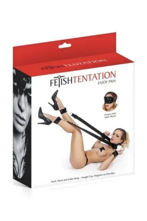 Fetish Tentation Neck. Wrist and Ankle Strap