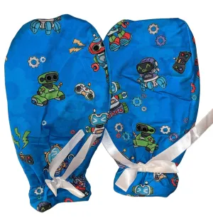 Gear Head Robots Adult Mittens
