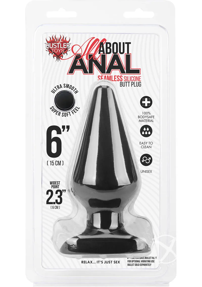 Hustler Seamless Silicone Plug 6 Black