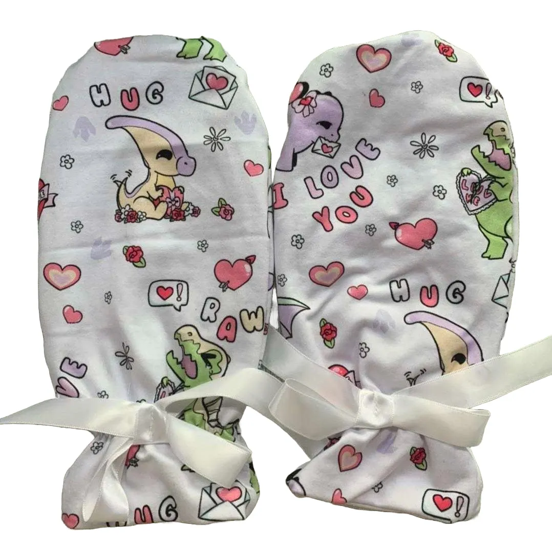 Love Dinosaur Adult Mittens