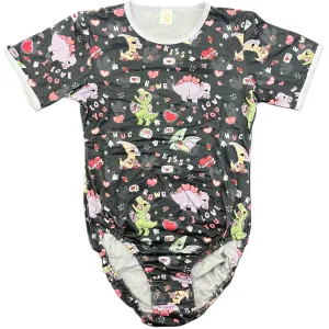 Love Dinosaur Black Bodysuit
