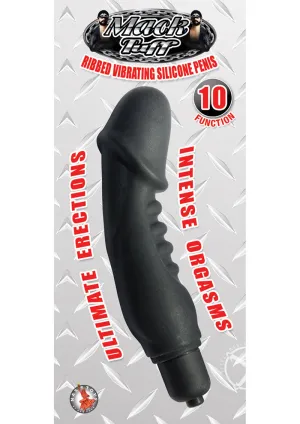 Mack Tuff Ribbed Vibrating Penis Black