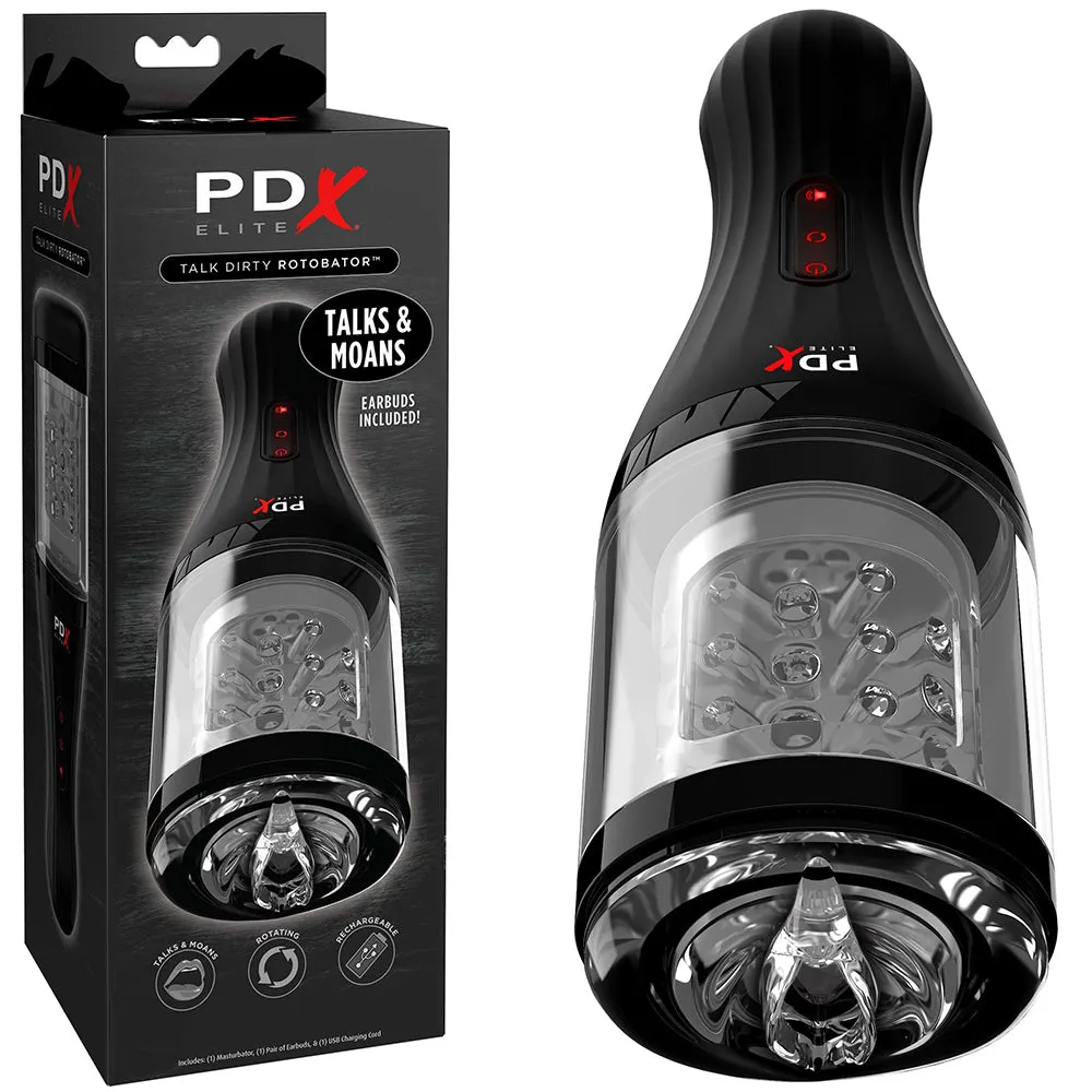 Pipedream Extreme Toyz Elite Talk Dirty Rotobator AUTO Male Masturbator Sex Toy