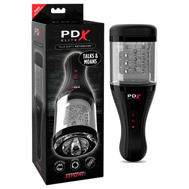 Pipedream Extreme Toyz Elite Talk Dirty Rotobator AUTO Male Masturbator Sex Toy