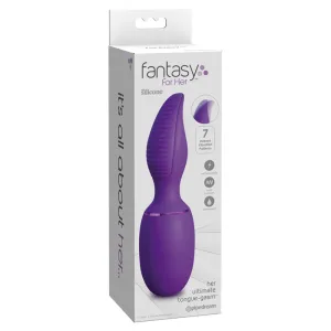 Pipedream Fantasy For Her Her Ultimate Tongue-Gasm Rechargeable Silicone Flicking Vibrator Purple