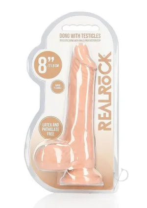 Realrock Skins Dong With Balls 8 Flesh