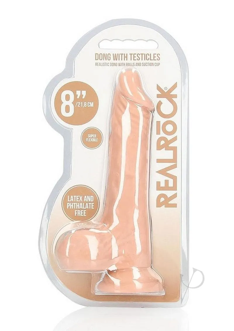 Realrock Skins Dong With Balls 8 Flesh