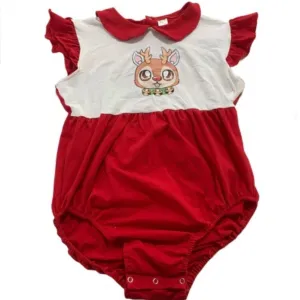 Reindeer Cotton Collar Bodysuit