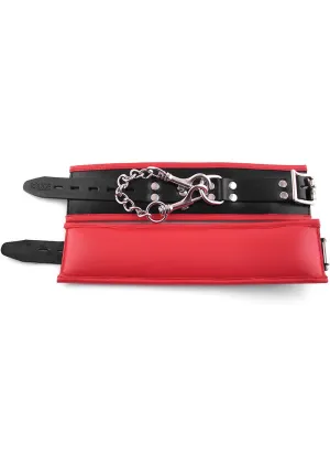 Rouge Padded Wrist Cuffs Black/red