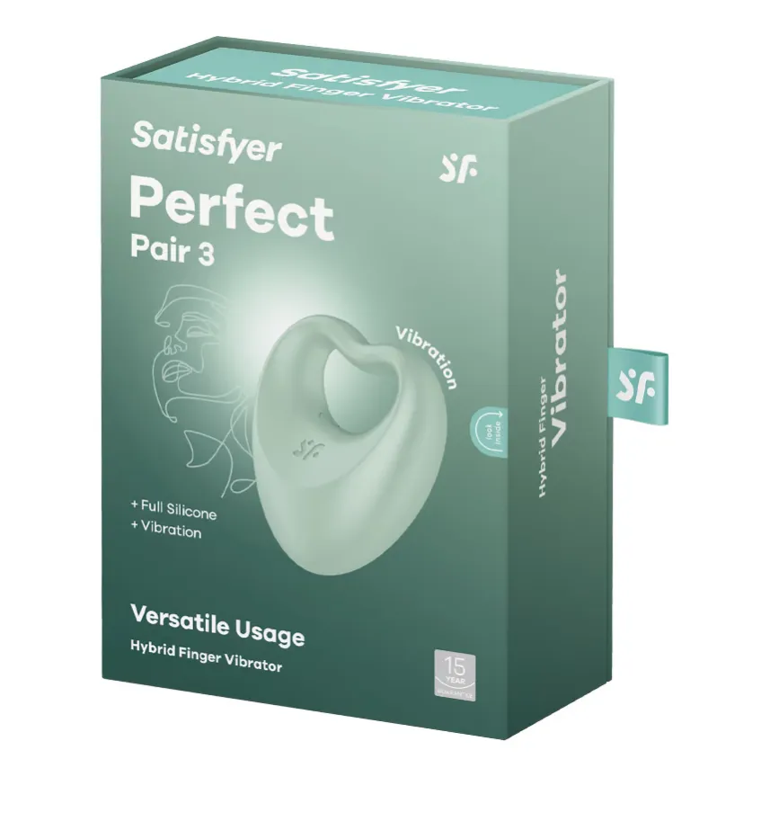 Satisfyer Perfect Pair 3 2-in-1 Finger Vibrator   Cock Ring Couples Sex Toy