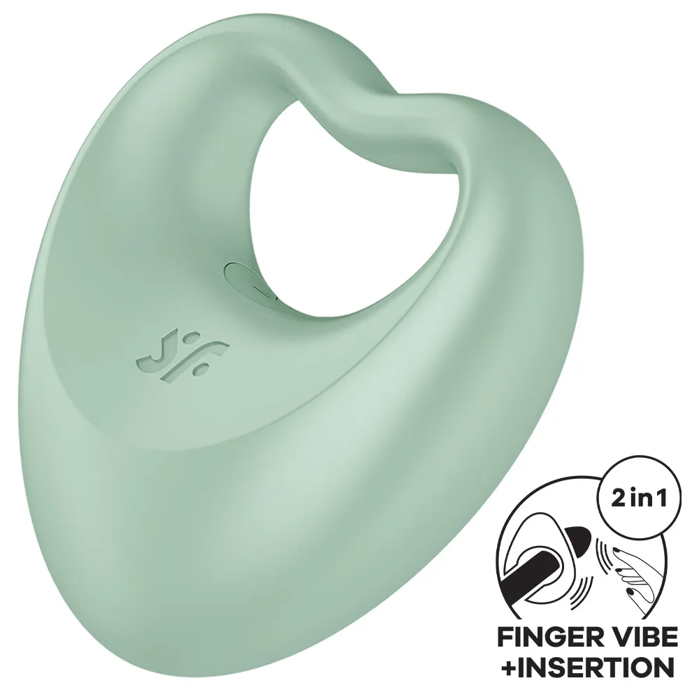 Satisfyer Perfect Pair 3 2-in-1 Finger Vibrator   Cock Ring Couples Sex Toy