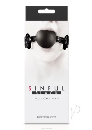 Sinful Soft Silicone Gag Black
