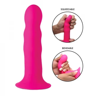 Squeeze It Squeezable Wavy Dildo Pnk