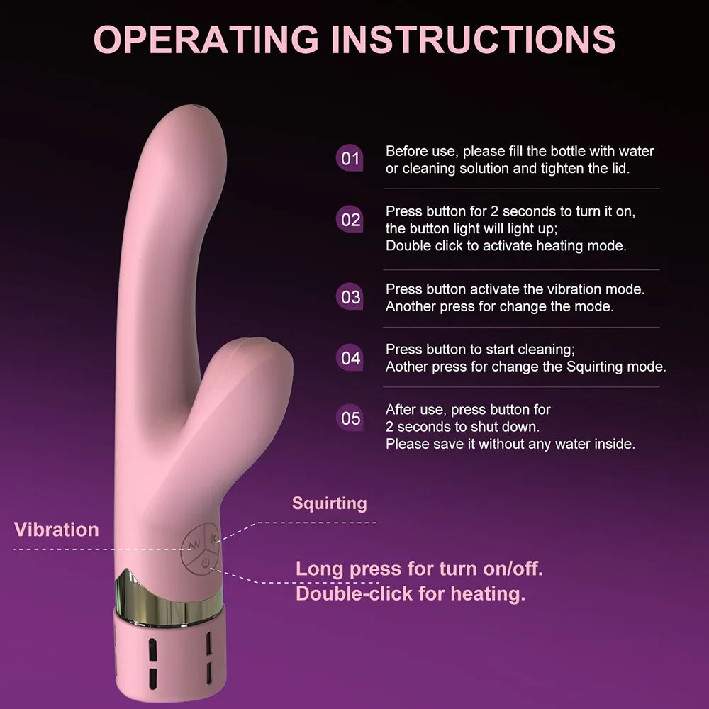 Squirting G Spot Rabbit Vibrator Ejaculating USB Vibe Dildo Couples Sex Toy