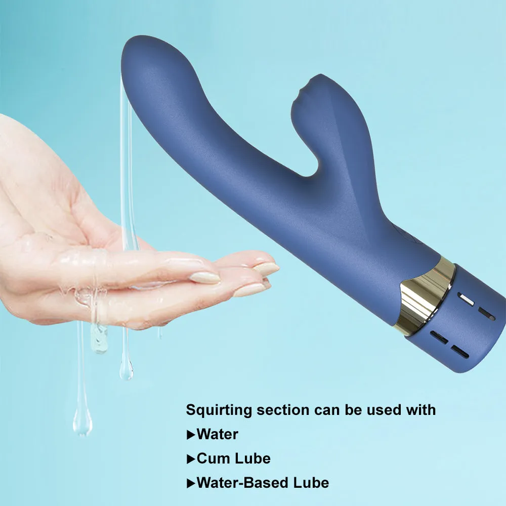 Squirting G Spot Rabbit Vibrator Ejaculating USB Vibe Dildo Couples Sex Toy