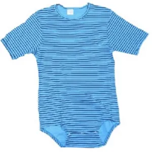 Squishyabdl Blue Stripes Cotton Bodysuit