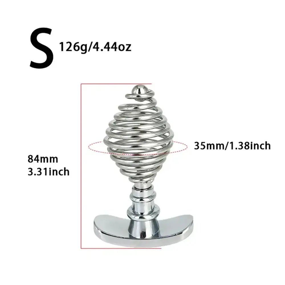 Stainless Steel Anal Plug Ribbed Stopper Design Hollow Metal Butt Plug