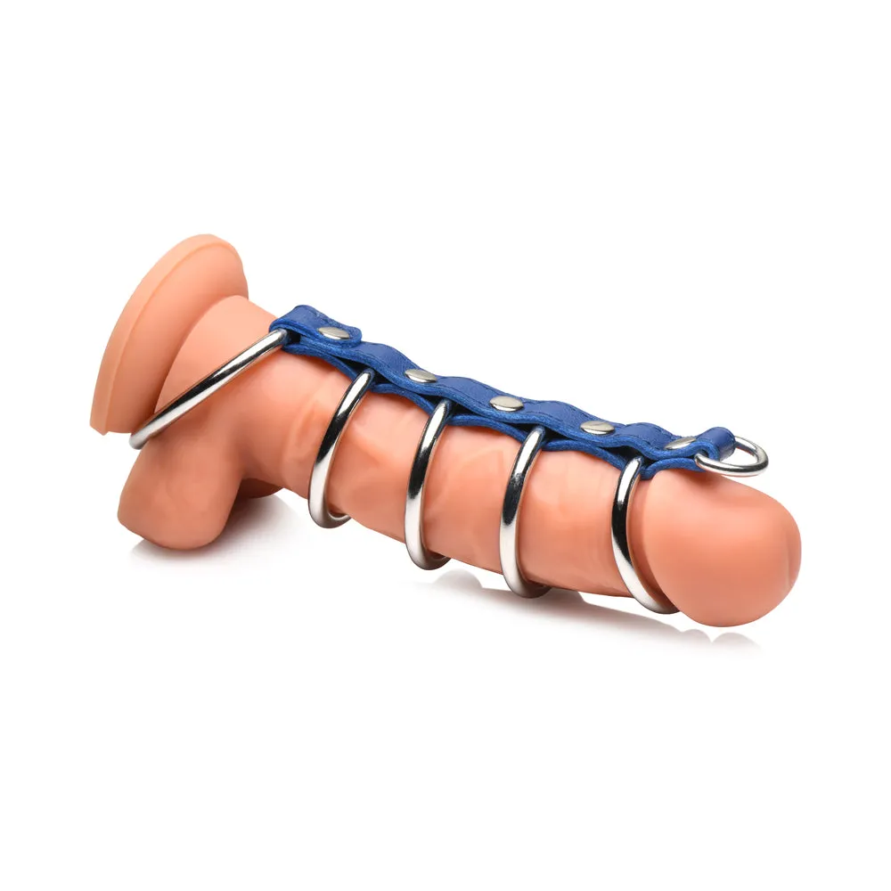 STRICT Leather Cock Gear Leather and Steel Gates of Hell Blue