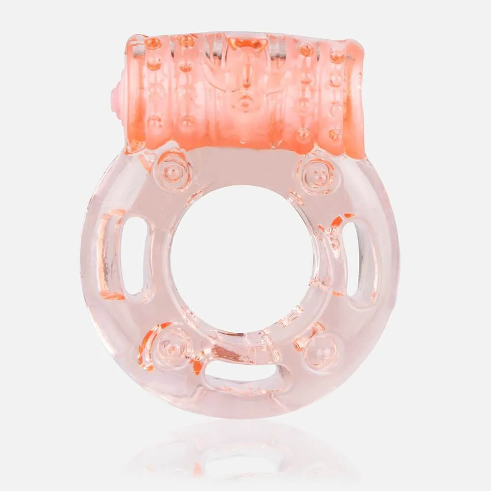 TheScreamingO - Plus Disposable Vibrating Erection Cock Ring (Orange)