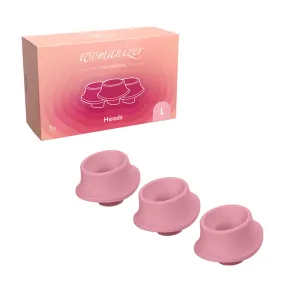 Womanizer 3-Pack Type A Replacement Stimulation Heads (For Premium. Classic. Liberty & Starlet 2) Rose L